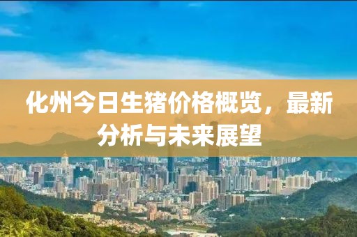 化州今日生猪价格概览，最新分析与未来展望