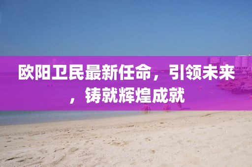 欧阳卫民最新任命，引领未来，铸就辉煌成就