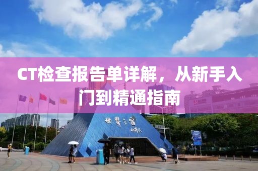 CT检查报告单详解，从新手入门到精通指南