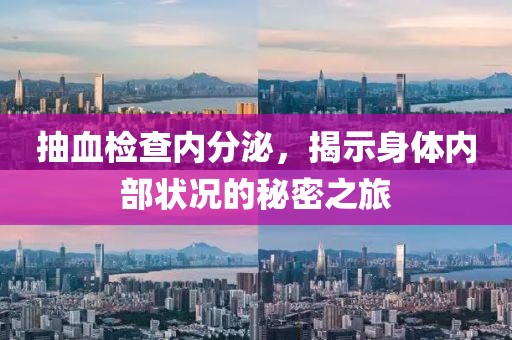 抽血检查内分泌，揭示身体内部状况的秘密之旅