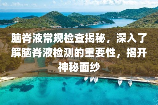 脑脊液常规检查揭秘，深入了解脑脊液检测的重要性，揭开神秘面纱