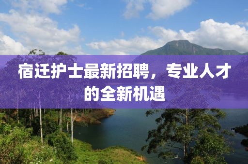 宿迁护士最新招聘，专业人才的全新机遇