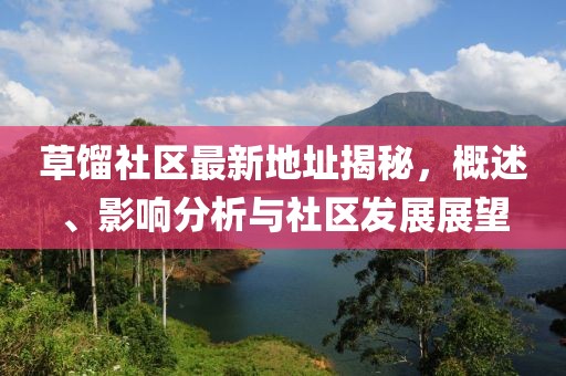 草馏社区最新地址揭秘，概述、影响分析与社区发展展望