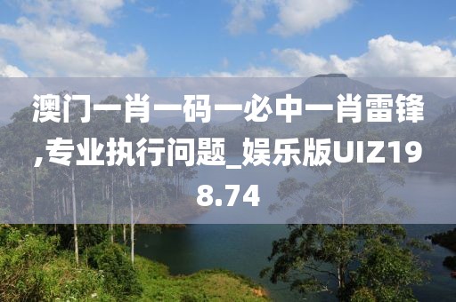 澳门一肖一码一必中一肖雷锋,专业执行问题_娱乐版UIZ198.74