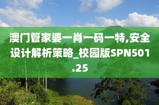 澳门管家婆一肖一码一特,安全设计解析策略_校园版SPN501.25
