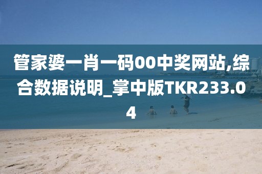 管家婆一肖一码00中奖网站,综合数据说明_掌中版TKR233.04