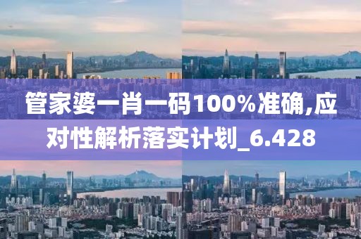 管家婆一肖一码100%准确,应对性解析落实计划_6.428