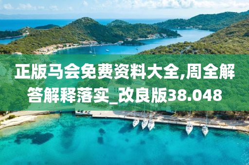 正版马会免费资料大全,周全解答解释落实_改良版38.048