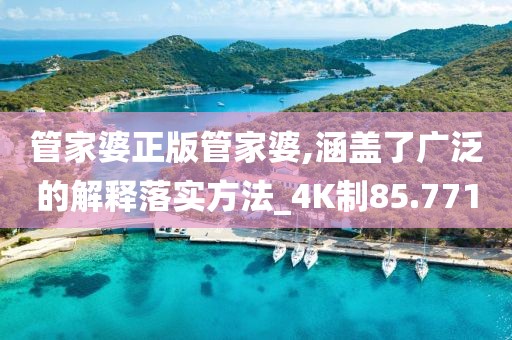 管家婆正版管家婆,涵盖了广泛的解释落实方法_4K制85.771
