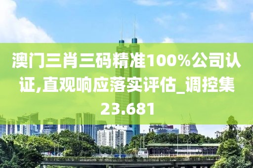 澳门三肖三码精准100%公司认证,直观响应落实评估_调控集23.681