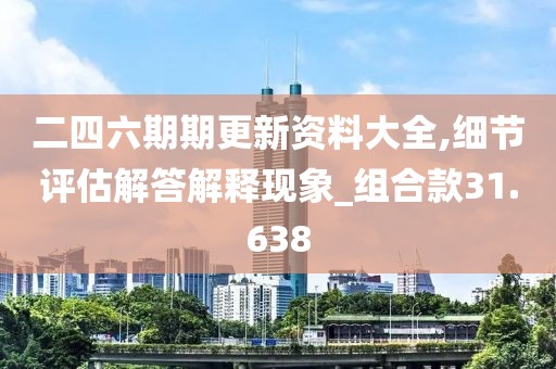 二四六期期更新资料大全,细节评估解答解释现象_组合款31.638