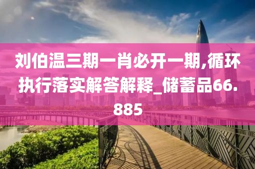 刘伯温三期一肖必开一期,循环执行落实解答解释_储蓄品66.885