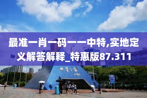 最准一肖一码一一中特,实地定义解答解释_特惠版87.311