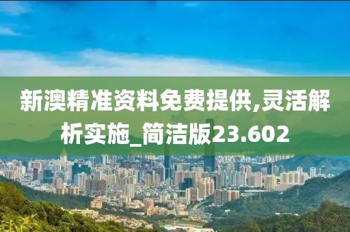 新澳精准资料免费提供,灵活解析实施_简洁版23.602