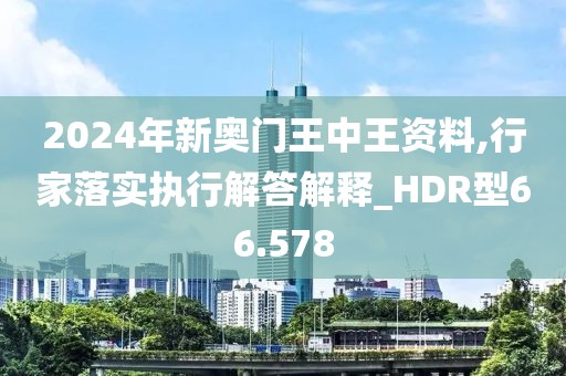 2024年新奥门王中王资料,行家落实执行解答解释_HDR型66.578