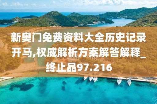 新奥门免费资料大全历史记录开马,权威解析方案解答解释_终止品97.216
