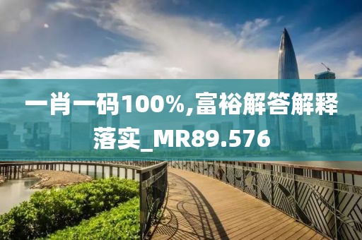 一肖一码100%,富裕解答解释落实_MR89.576