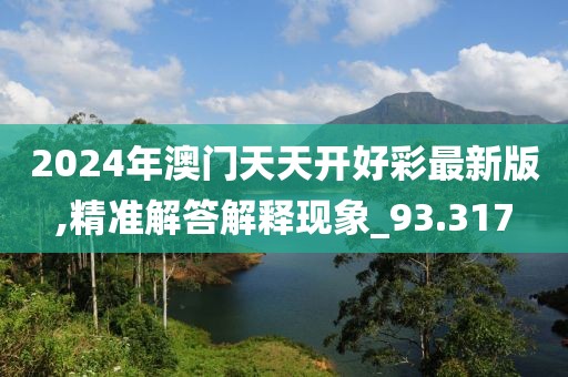 2024年澳门天天开好彩最新版,精准解答解释现象_93.317