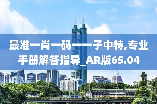 最准一肖一码一一子中特,专业手册解答指导_AR版65.04