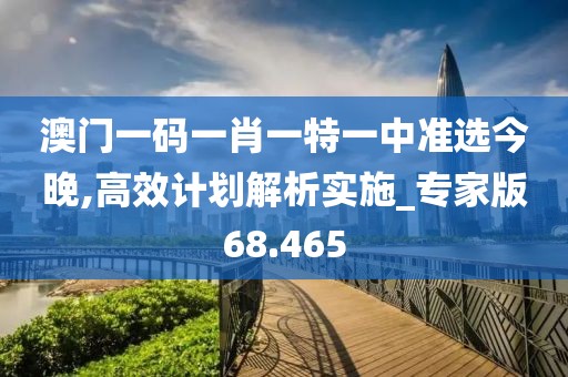 澳门一码一肖一特一中准选今晚,高效计划解析实施_专家版68.465