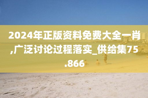 2024年正版资料免费大全一肖,广泛讨论过程落实_供给集75.866
