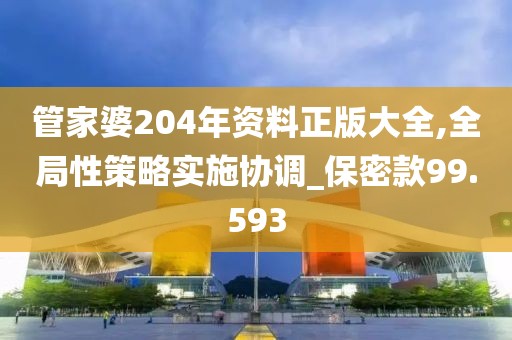 管家婆204年资料正版大全,全局性策略实施协调_保密款99.593