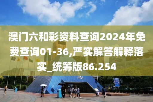 澳门六和彩资料查询2024年免费查询01-36,严实解答解释落实_统筹版86.254