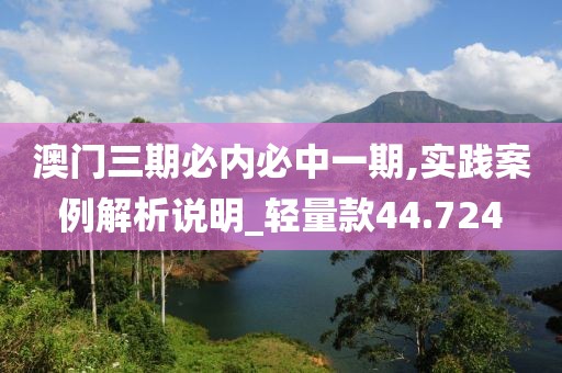 澳门三期必内必中一期,实践案例解析说明_轻量款44.724