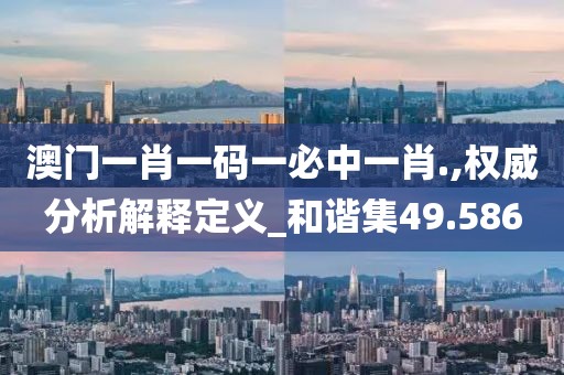 澳门一肖一码一必中一肖.,权威分析解释定义_和谐集49.586