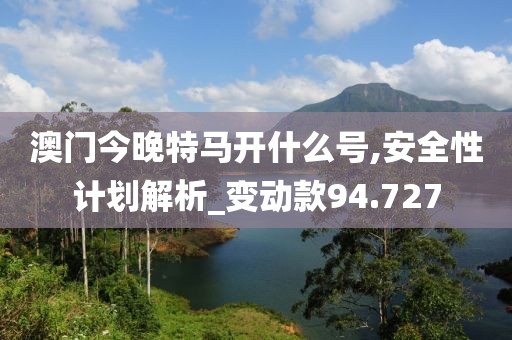 澳门今晚特马开什么号,安全性计划解析_变动款94.727