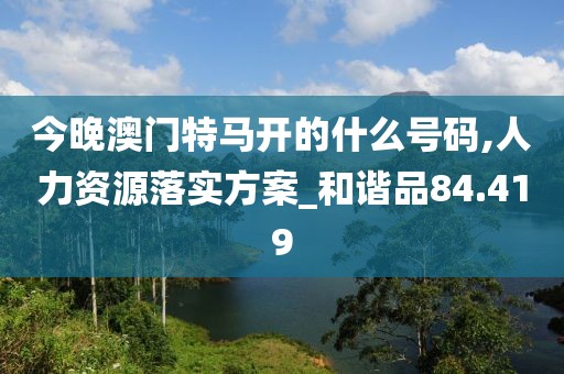 今晚澳门特马开的什么号码,人力资源落实方案_和谐品84.419