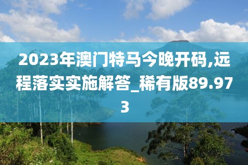 2023年澳门特马今晚开码,远程落实实施解答_稀有版89.973