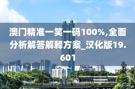澳门精准一笑一码100%,全面分析解答解释方案_汉化版19.601