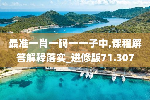 最准一肖一码一一子中,课程解答解释落实_进修版71.307