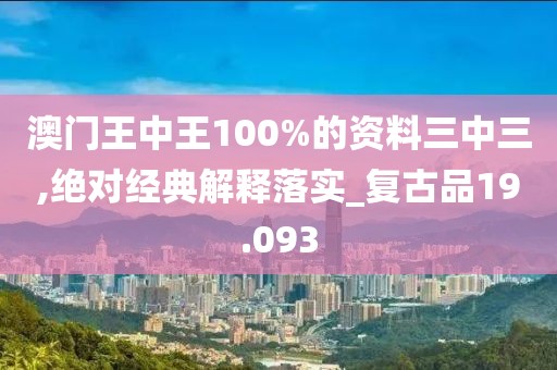 澳门王中王100%的资料三中三,绝对经典解释落实_复古品19.093