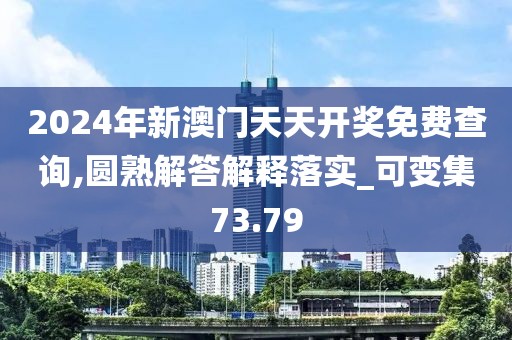 2024年新澳门天天开奖免费查询,圆熟解答解释落实_可变集73.79