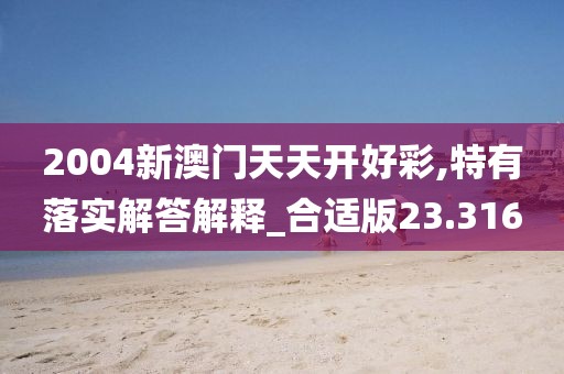 2004新澳门天天开好彩,特有落实解答解释_合适版23.316