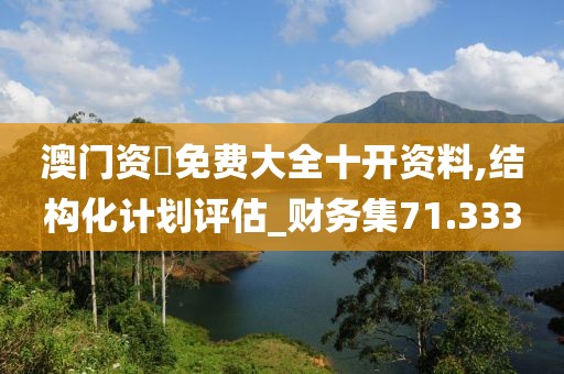 澳门资枓免费大全十开资料,结构化计划评估_财务集71.333