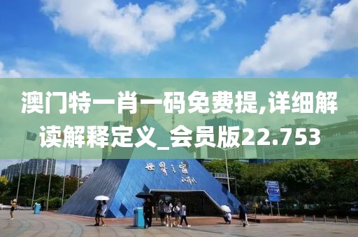 澳门特一肖一码免费提,详细解读解释定义_会员版22.753