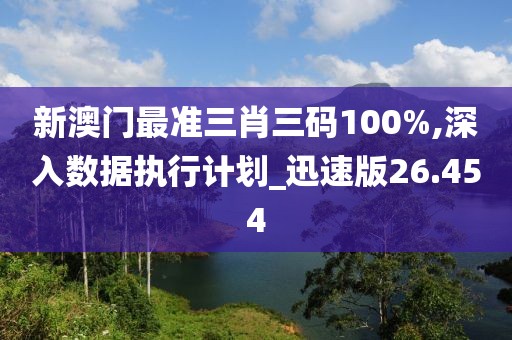 新澳门最准三肖三码100%,深入数据执行计划_迅速版26.454