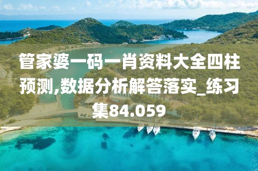 管家婆一码一肖资料大全四柱预测,数据分析解答落实_练习集84.059