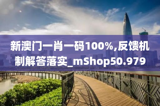 新澳门一肖一码100%,反馈机制解答落实_mShop50.979