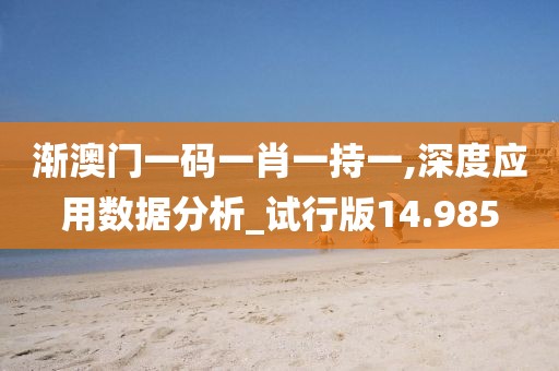 渐澳门一码一肖一持一,深度应用数据分析_试行版14.985