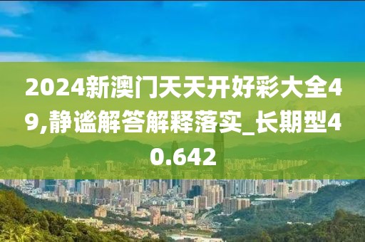 2024新澳门天天开好彩大全49,静谧解答解释落实_长期型40.642