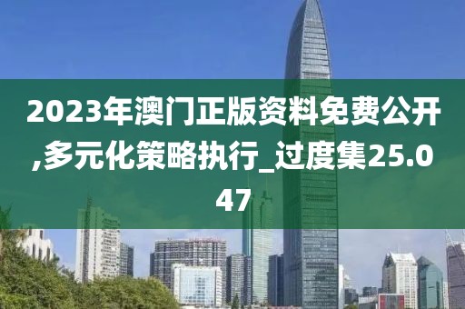 2023年澳门正版资料免费公开,多元化策略执行_过度集25.047
