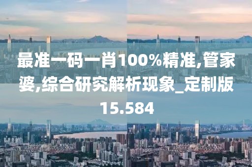 最准一码一肖100%精准,管家婆,综合研究解析现象_定制版15.584