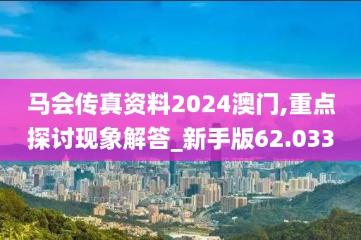 马会传真资料2024澳门,重点探讨现象解答_新手版62.033