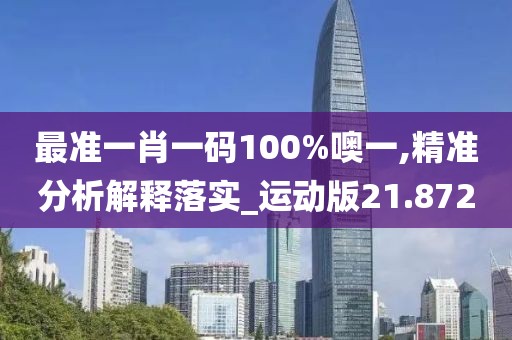 最准一肖一码100%噢一,精准分析解释落实_运动版21.872