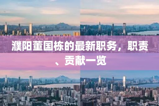 濮阳董国栋的最新职务，职责、贡献一览