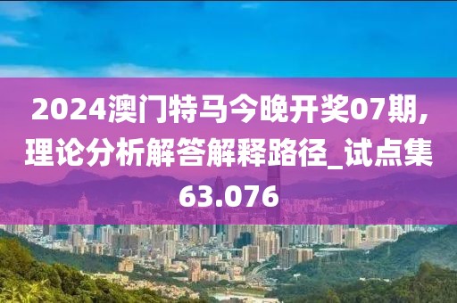 2024澳门特马今晚开奖07期,理论分析解答解释路径_试点集63.076